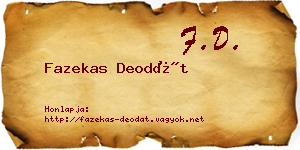 Fazekas Deodát névjegykártya